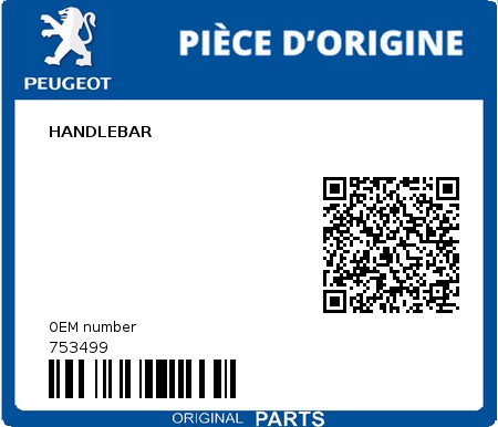 Product image: Peugeot - 753499 - HANDLEBAR  0