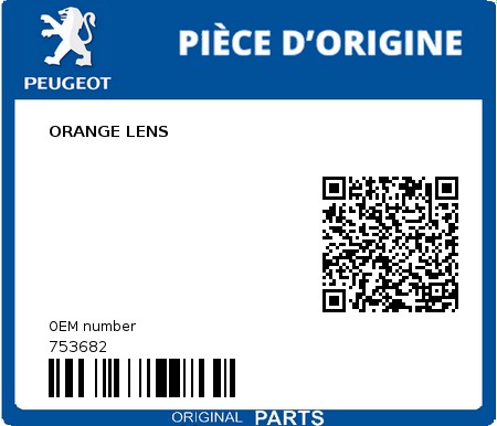 Product image: Peugeot - 753682 - ORANGE LENS 