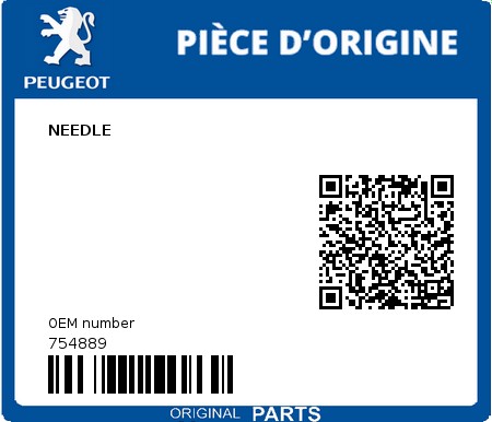 Product image: Peugeot - 754889 - NEEDLE  0