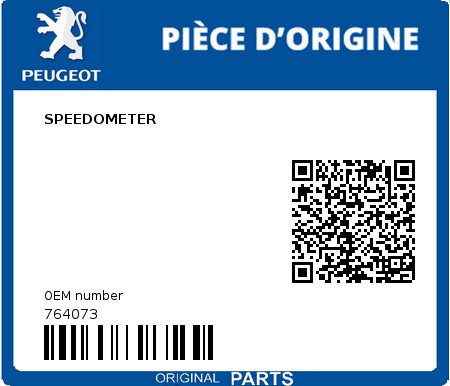 Product image: Peugeot - 764073 - SPEEDOMETER  0