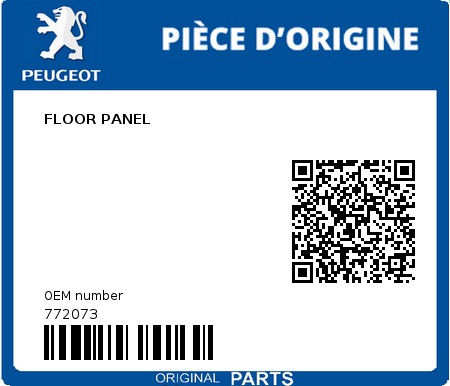 Product image: Peugeot - 772073 - FLOOR PANEL  0