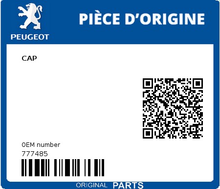 Product image: Peugeot - 777485 - CAP  0