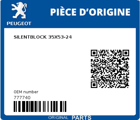 Product image: Peugeot - 777740 - SILENTBLOCK 35X53-24  0