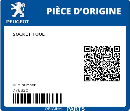 Product image: Peugeot - 778820 - SOCKET TOOL  0