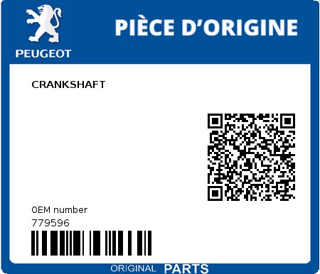 Product image: Peugeot - 779596 - CRANKSHAFT  0