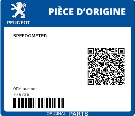 Product image: Peugeot - 779728 - SPEEDOMETER  0