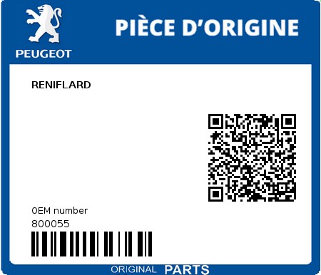 Product image: Peugeot - 800055 - RENIFLARD  0