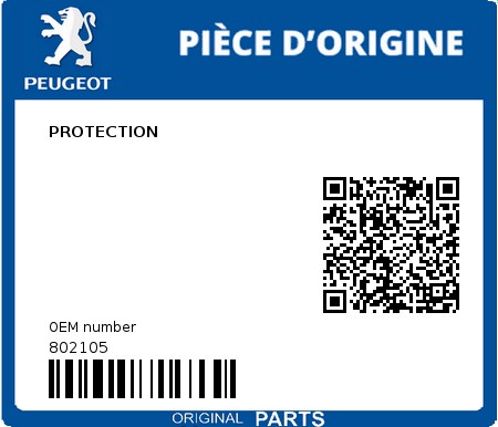 Product image: Peugeot - 802105 - PROTECTION  0