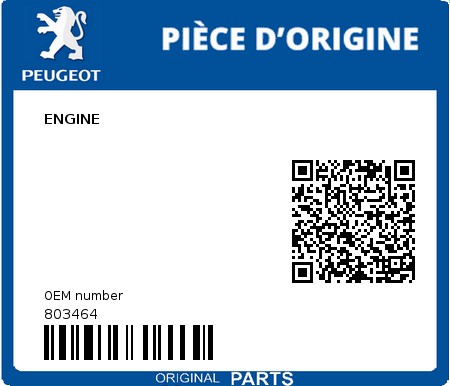 Product image: Peugeot - 803464 - ENGINE  0