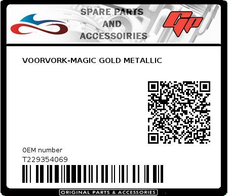 Product image: Tomos - T229354069 - VOORVORK-MAGIC GOLD METALLIC  0