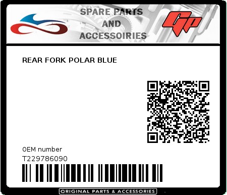 Product image: Tomos - T229786090 - REAR FORK POLAR BLUE  0
