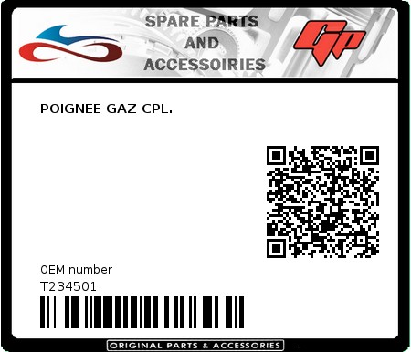 Product image: Tomos - T234501 - POIGNEE GAZ CPL.  0