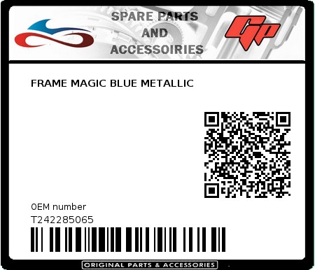 Product image: Tomos - T242285065 - FRAME MAGIC BLUE METALLIC  0