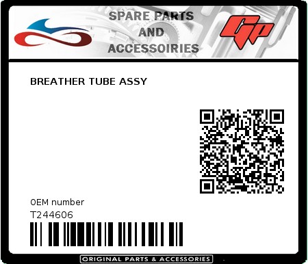 Product image: Tomos - T244606 - BREATHER TUBE ASSY  0