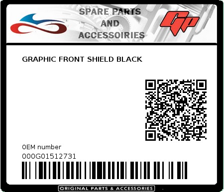 Product image: Derbi - 000G01512731 - GRAPHIC FRONT SHIELD BLACK  