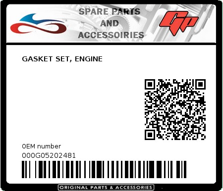 Product image: Derbi - 000G05202481 - GASKET SET, ENGINE  