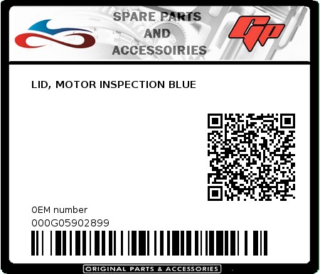 Product image: Derbi - 000G05902899 - LID, MOTOR INSPECTION BLUE  