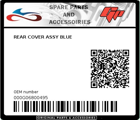 Product image: Derbi - 000G06800495 - REAR COVER ASSY BLUE  