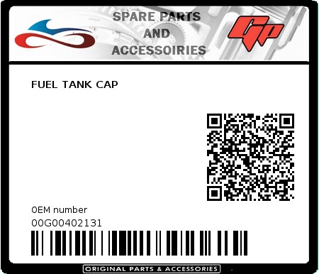 Product image: Derbi - 00G00402131 - FUEL TANK CAP 