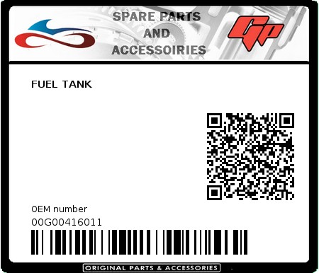 Product image: Derbi - 00G00416011 - FUEL TANK 