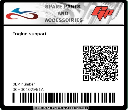 Product image: Derbi - 00H00102961A - Engine support  0