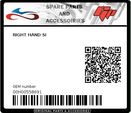 Product image: Derbi - 00H00558691 - RIGHT HAND SI 