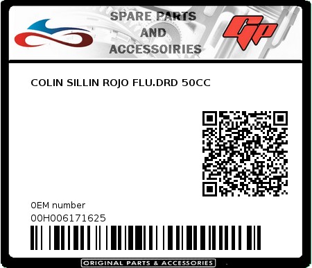 Product image: Derbi - 00H006171625 - COLIN SILLIN ROJO FLU.DRD 50CC 