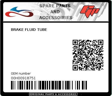 Product image: Derbi - 00H00918751 - BRAKE FLUID TUBE  0