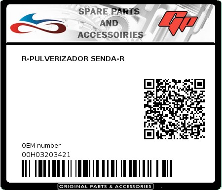 Product image: Derbi - 00H03203421 - R-PULVERIZADOR SENDA-R 