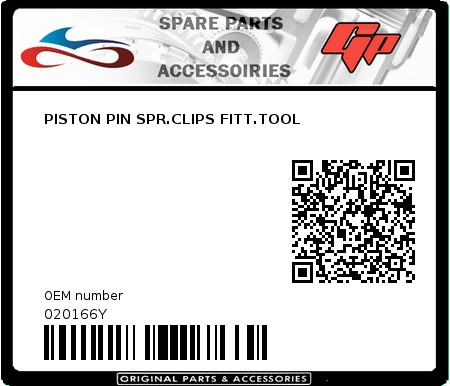 Product image: Derbi - 020166Y - PISTON PIN SPR.CLIPS FITT.TOOL  