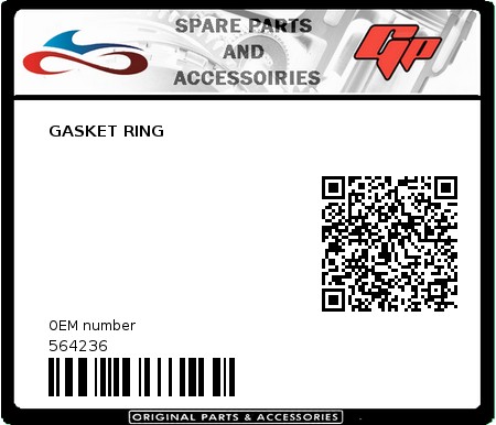 Product image: Derbi - 564236 - GASKET RING  0