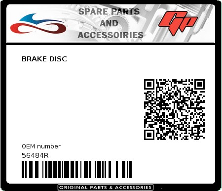 Product image: Derbi - 56484R - BRAKE DISC  0