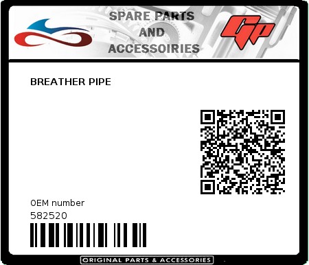 Product image: Derbi - 582520 - BREATHER PIPE 