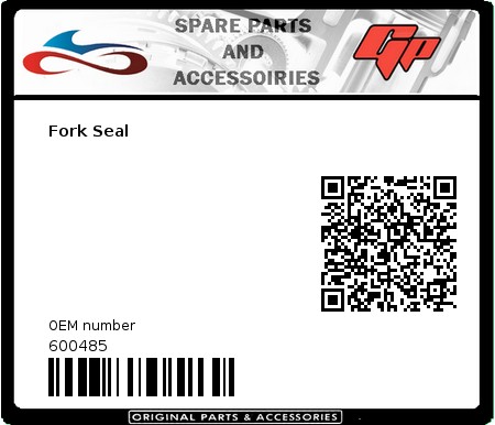 Product image: Derbi - 600485 - Fork Seal  0