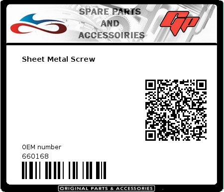 Product image: Derbi - 660168 - Sheet Metal Screw  0