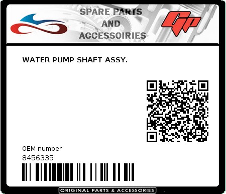 Product image: Derbi - 8456335 - WATER PUMP SHAFT ASSY.  0