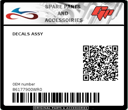 Product image: Derbi - 86177900WR0 - DECALS ASSY  0