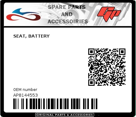 Product image: Derbi - AP8144553 - SEAT, BATTERY  0