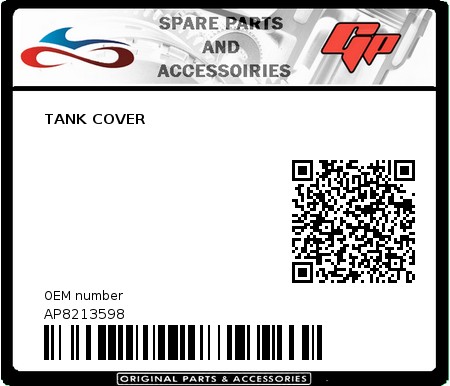 Product image: Derbi - AP8213598 - TANK COVER  0