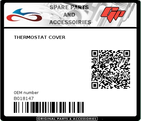 Product image: Derbi - B018147 - THERMOSTAT COVER  0