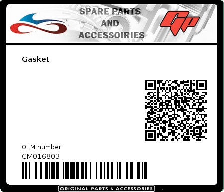 Product image: Derbi - CM016803 - Gasket 