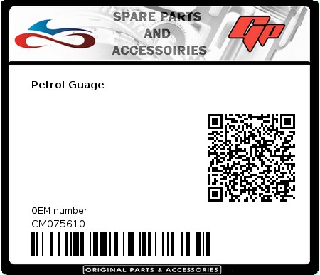 Product image: Derbi - CM075610 - Petrol Guage 