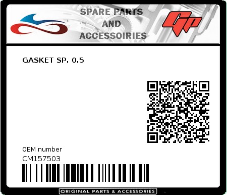 Product image: Derbi - CM157503 - GASKET SP. 0.5  0