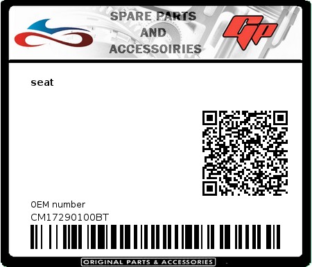 Product image: Derbi - CM17290100BT - seat  0