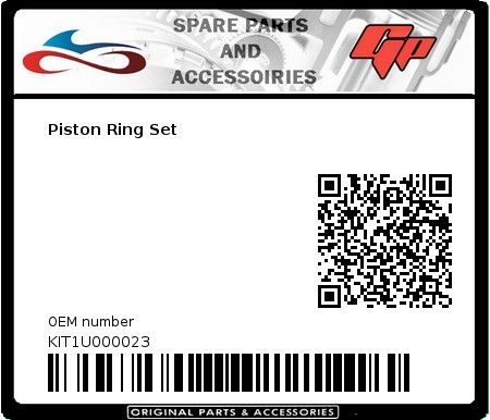 Product image: Derbi - KIT1U000023 - Piston Ring Set  0