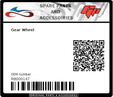 Product image: Derbi - RB000147 - Gear Wheel  0