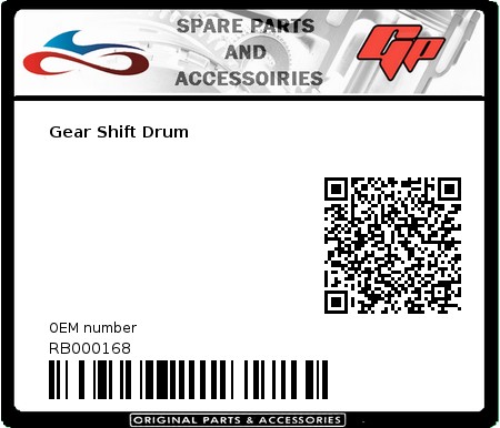 Product image: Derbi - RB000168 - Gear Shift Drum 