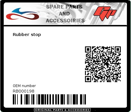 Product image: Derbi - RB000198 - Rubber stop  0