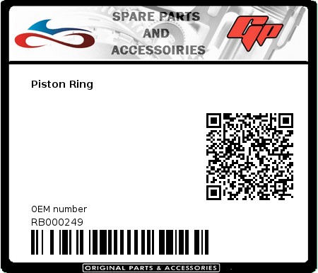 Product image: Derbi - RB000249 - Piston Ring 