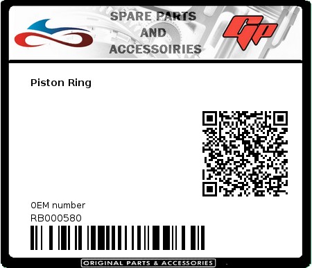 Product image: Derbi - RB000580 - Piston Ring 